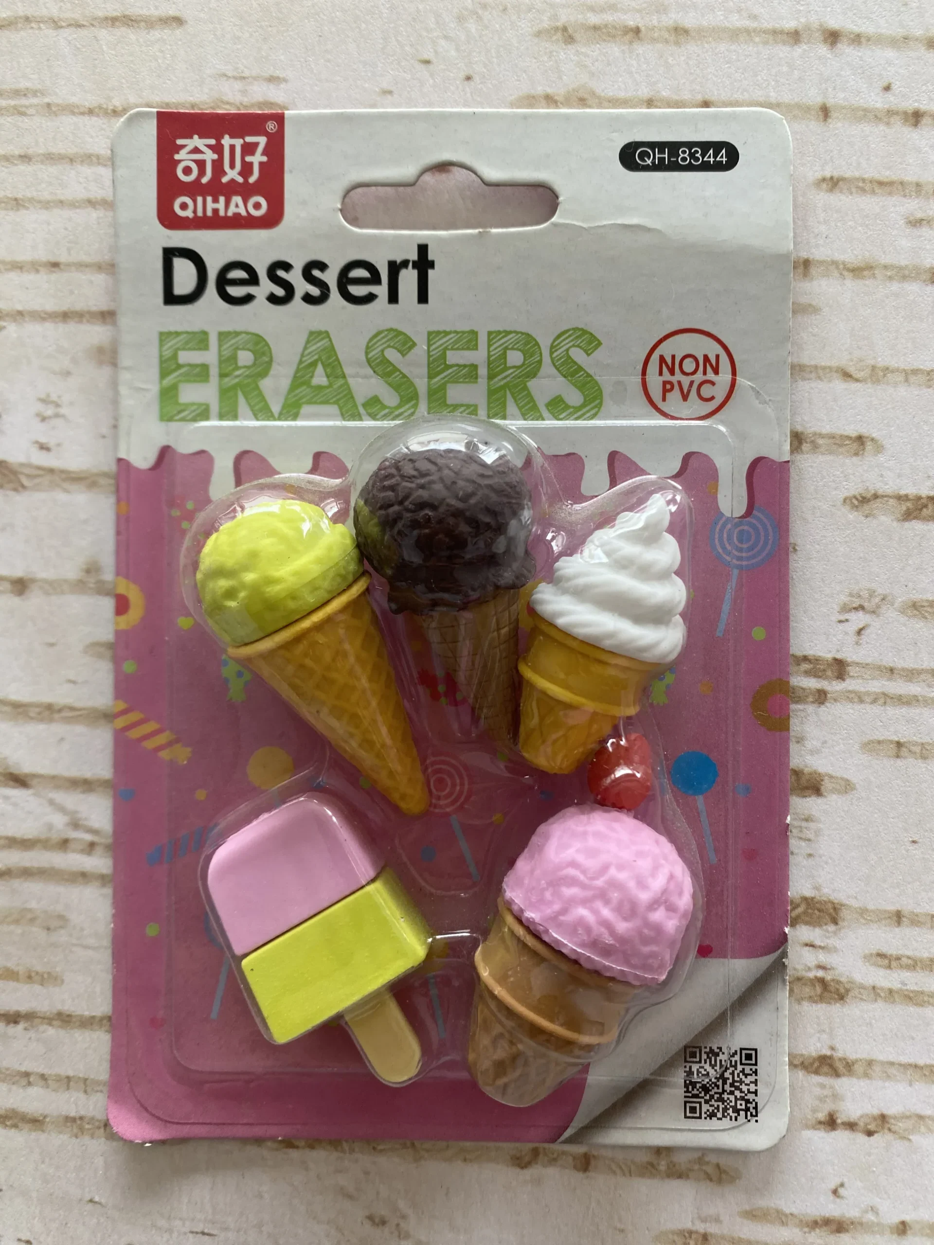 Pack x5 Borradores Kawaii Postres Helados