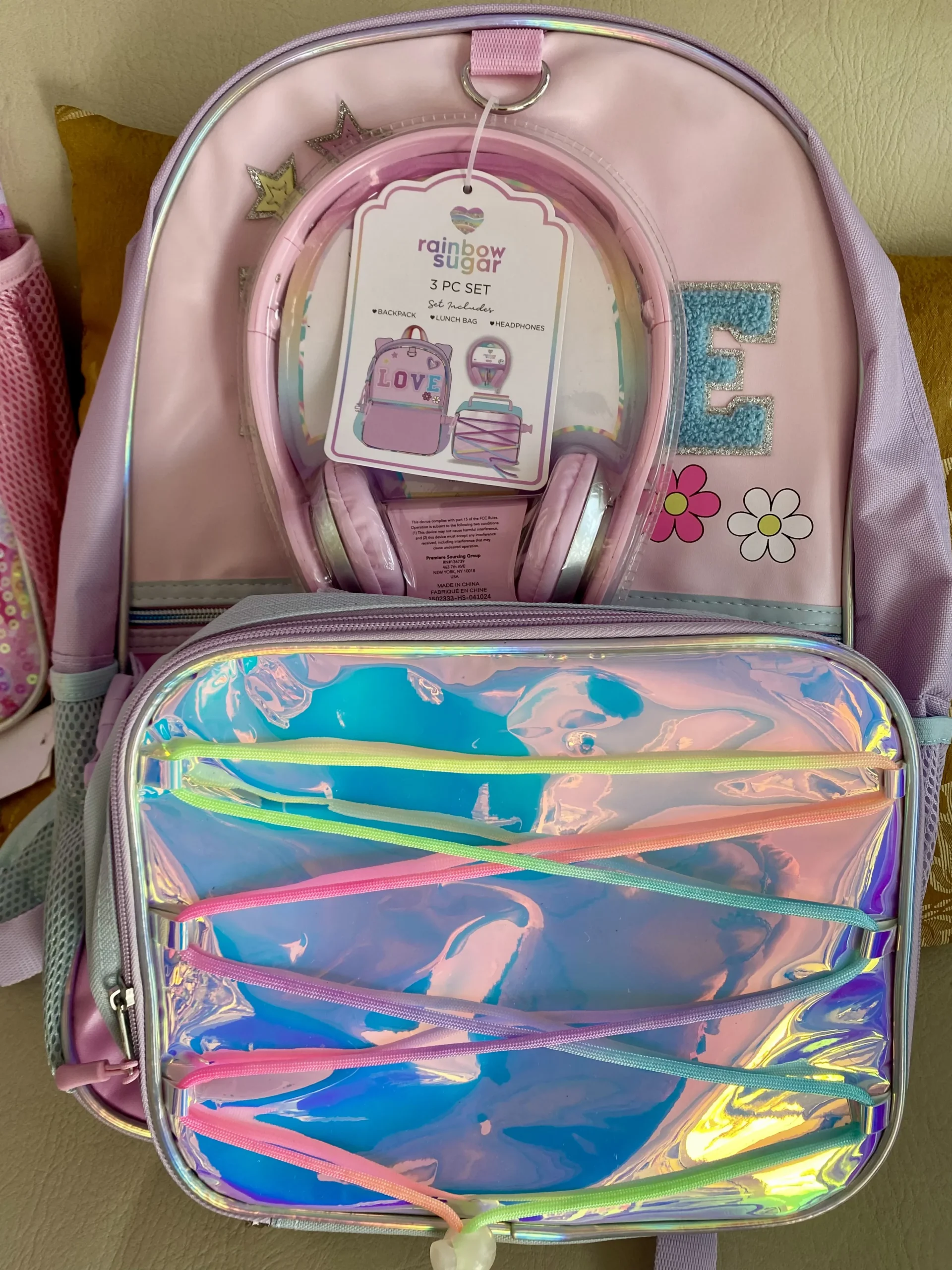 Morral Love con Audifonos, Lonchera y termo