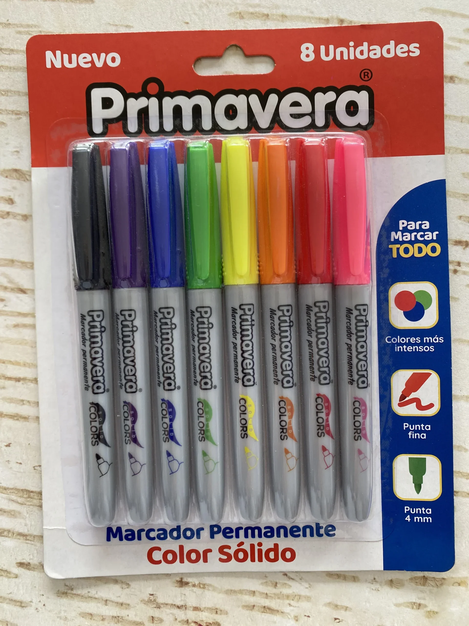 Marcadores Primavera – estuche x 8 unidades