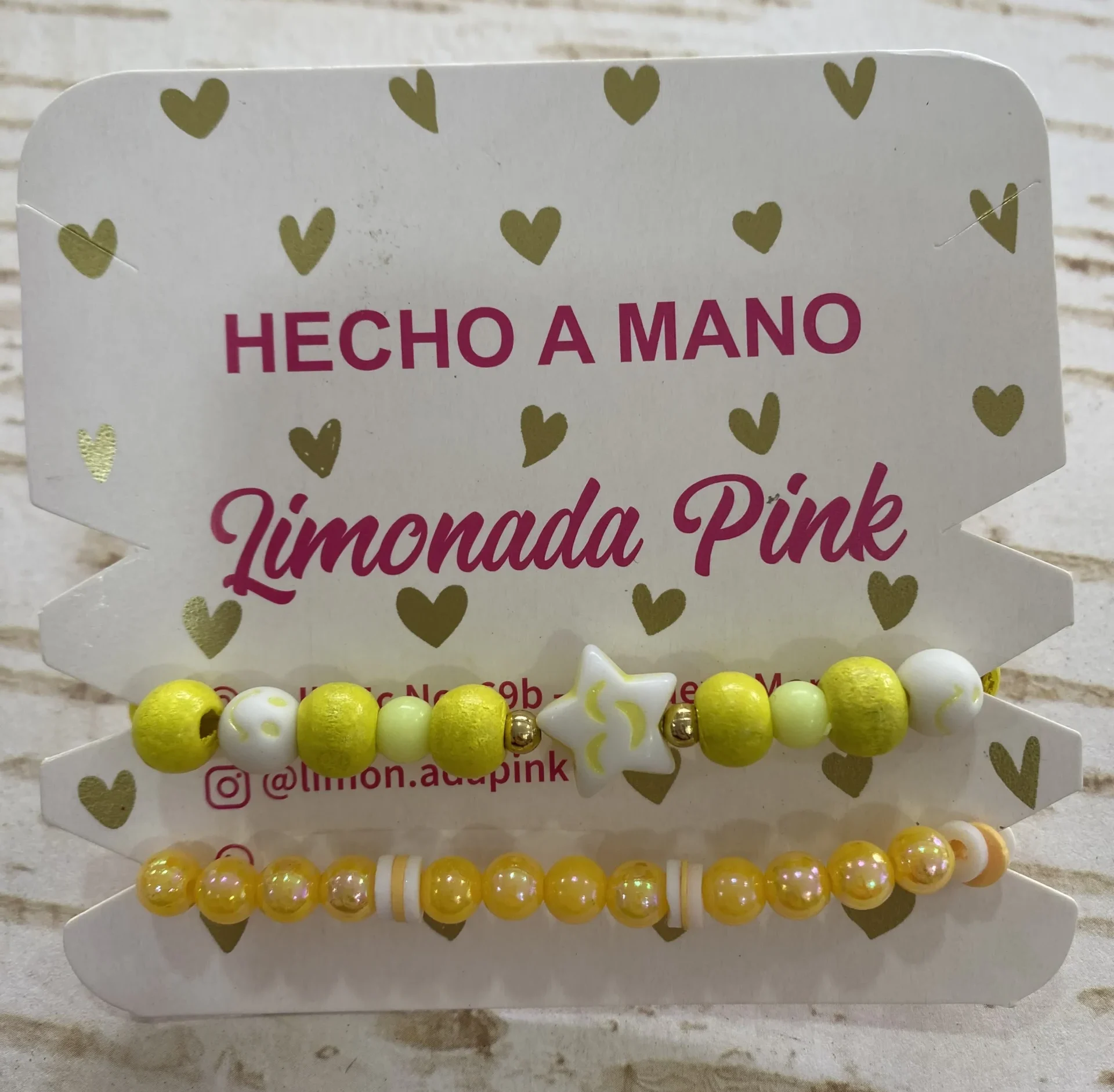 Duo Pulseras Amarillas “Estrella” – Hechas a Mano