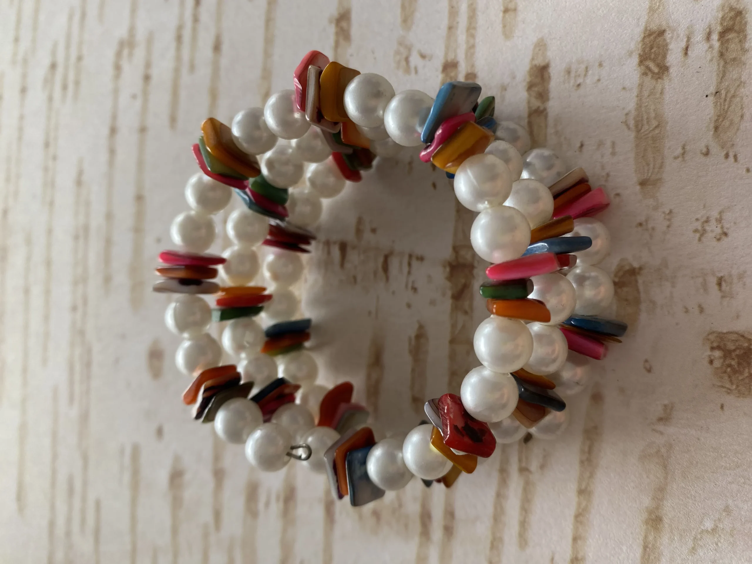 Pulsera Blanca Espiral