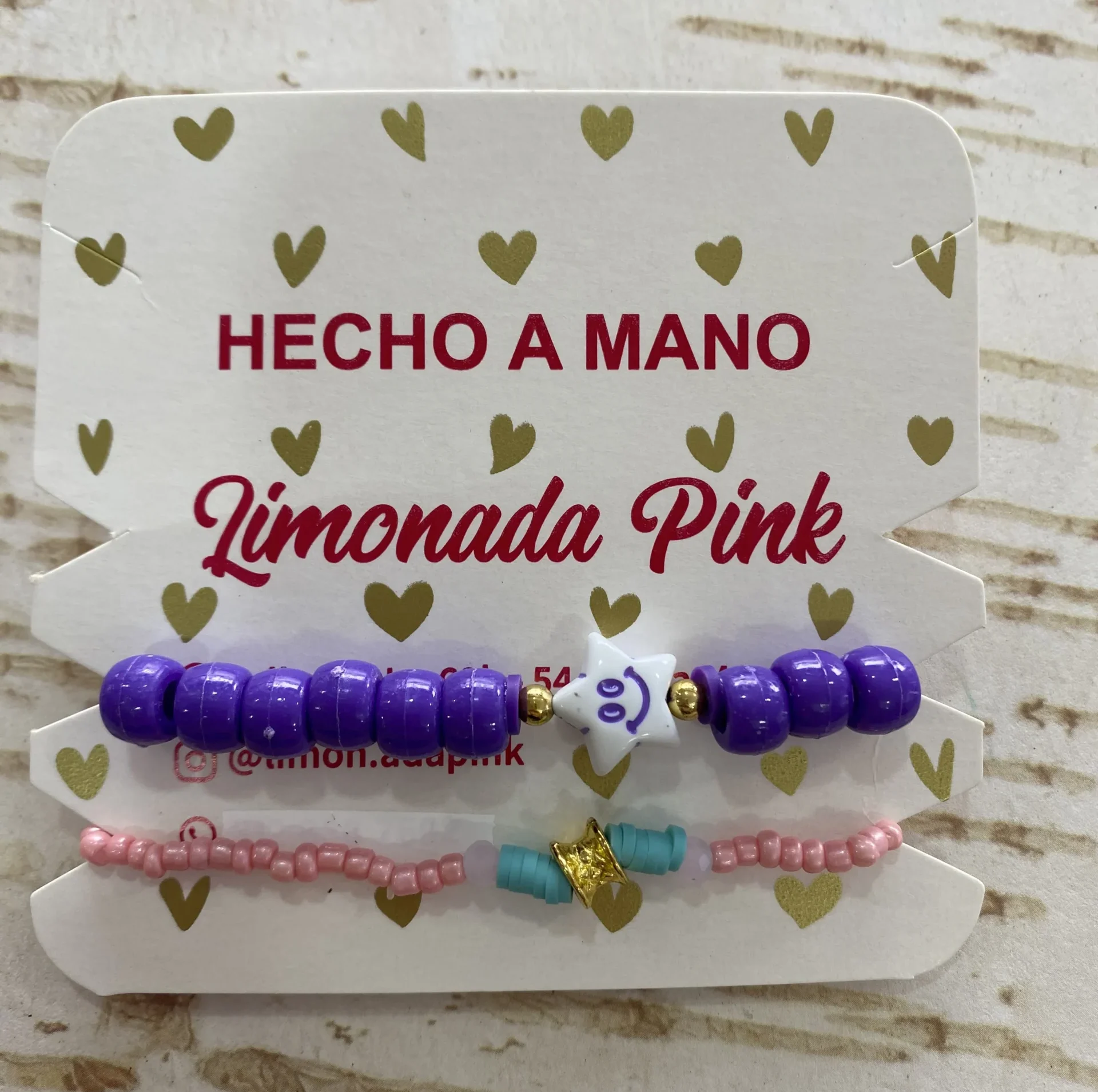 Duo Pulseras Moradas “Estrella” – Hechas a Mano