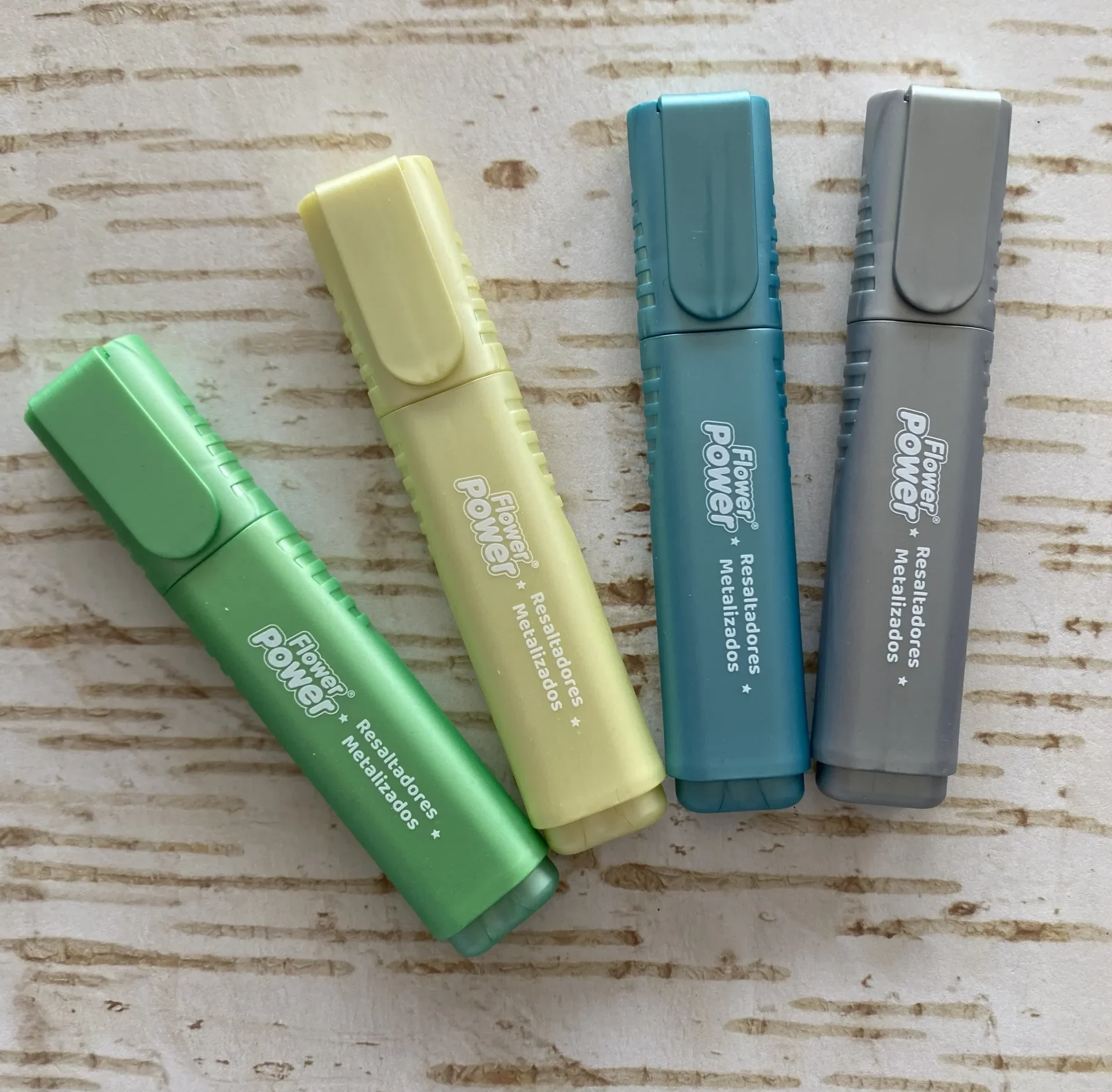 Resaltadores Flower Power – paquete x 4 tonos pastel