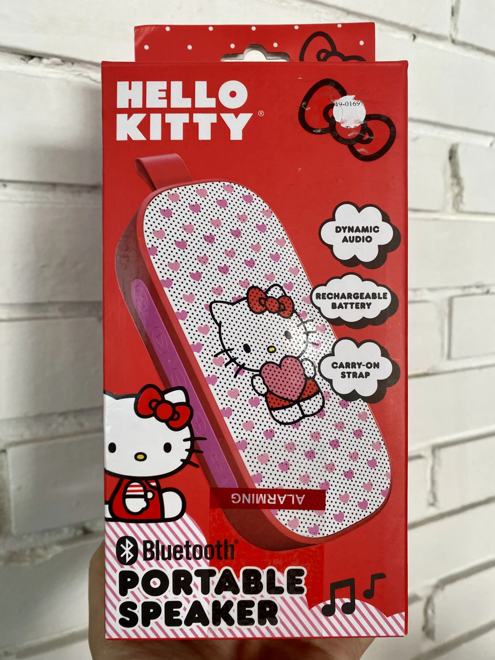 Speaker Hello Kitty  portatil con Bluetooth -Rojo